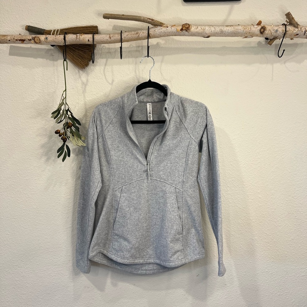 Kyodan Quarter Zip Jacket Herringbone Pattern Size Small